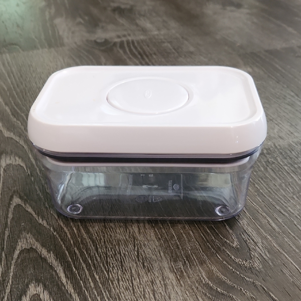 OXO White and Gray Airtight Food Storage Canister for Kitchen